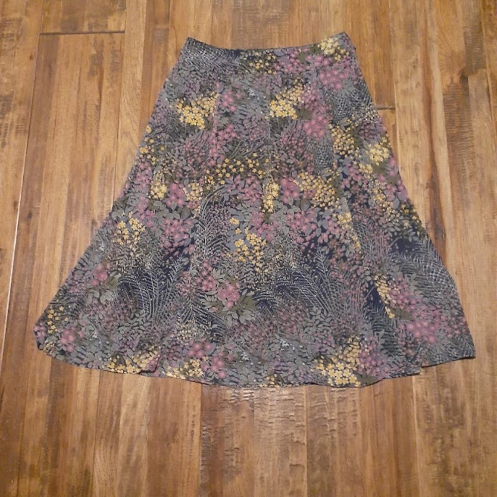 Christopher and Banks Floral Midi Skirt Size 4